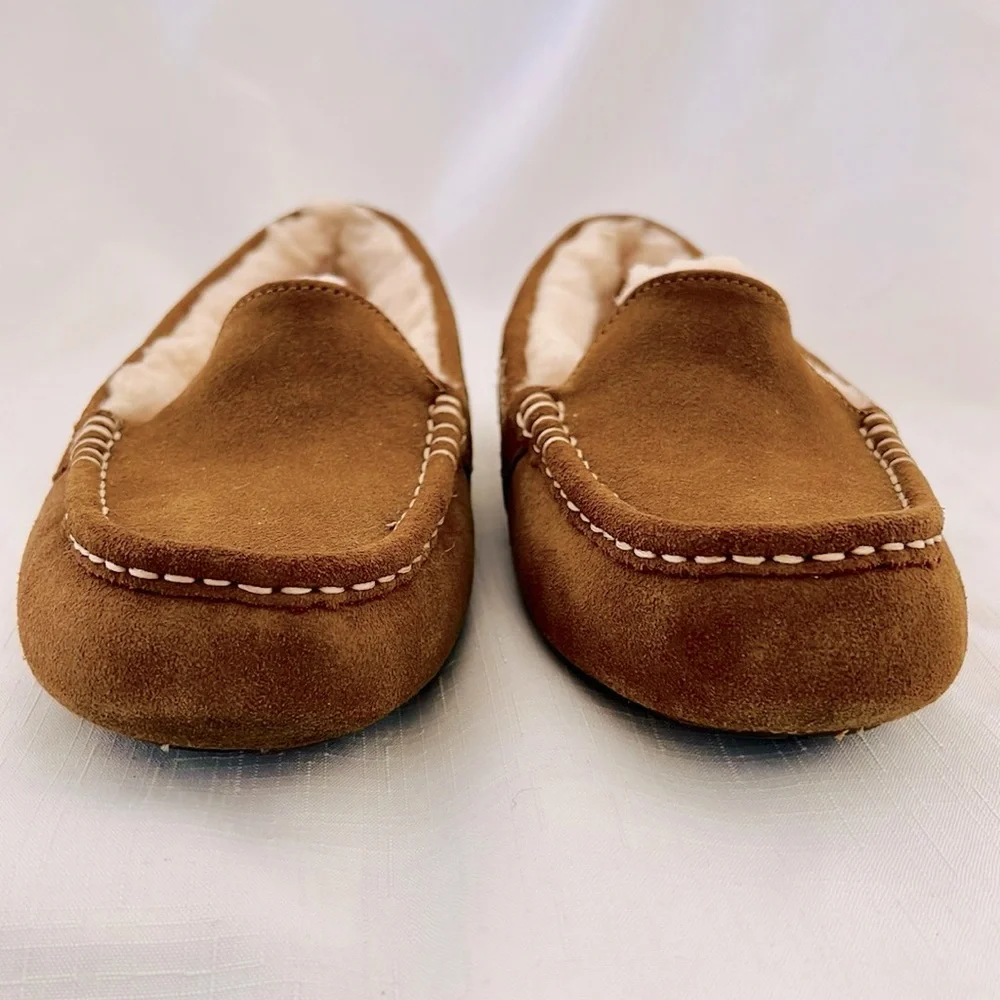 New / UGG~Tan Suede Loafers / Ansley Slipper~Ultimate In Luxury & Comfort - Picture 4 of 16